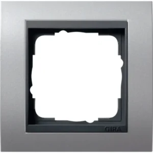 Gira afdekraam 1-voudig Event aluminium mat/antraciet mat (021106)