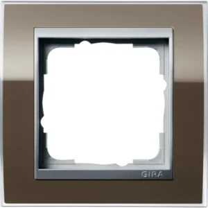 Gira afdekraam 1-voudig Event Clear bruin glans/aluminium mat (0211766)