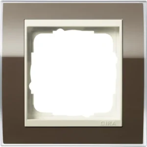 Gira afdekraam 1-voudig Event Clear bruin glans/creme glans (0211761)