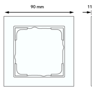 Gira afdekraam 1-voudig Event Opaque donkerbruin mat/wit glans (0211331)