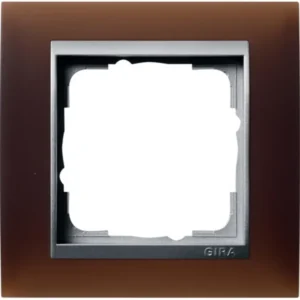 Gira afdekraam 1-voudig Event Opaque donkerbruin mat/aluminium mat (021159)