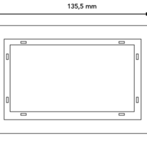 Gira afdekraam 1.5-voudig Esprit glas wit (100112)