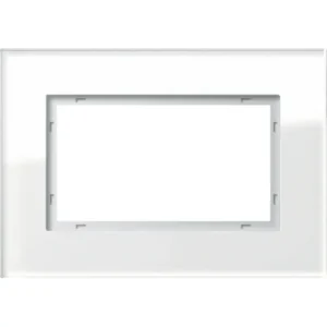 Gira afdekraam 1.5-voudig Esprit glas wit (100112)