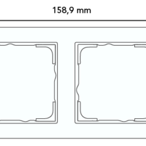 Gira afdekraam 2-voudig E2 vlak aluminium mat (0212255)