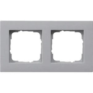 Gira afdekraam 2-voudig E2 vlak aluminium mat (0212255)