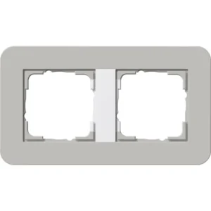 Gira afdekraam 2-voudig E3 grijs/wit (0212412)
