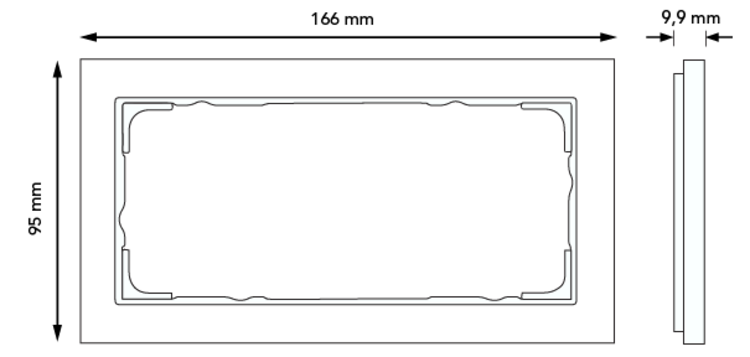 Gira afdekraam 2-voudig Esprit aluminium (100217) - Afbeelding 2