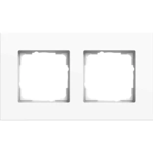 Gira afdekraam 2-voudig Esprit aluminium wit glans (0212403)