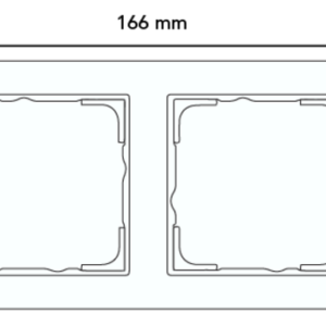 Gira afdekraam 2-voudig Esprit aluminium zwart (1002126)