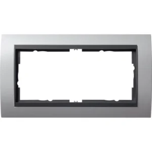 Gira afdekraam 2-voudig Event aluminium mat/antraciet mat (100206)