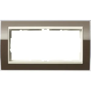Gira afdekraam 2-voudig Event Clear bruin glans/creme glans (1002761)