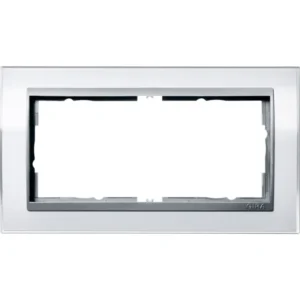 Gira afdekraam 2-voudig Event Clear wit glans/aluminium mat (1002726)