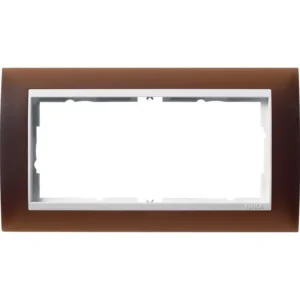 Gira afdekraam 2-voudig Event Opaque donkerbruin mat/wit glans (1002331)
