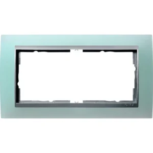 Gira afdekraam 2-voudig Event Opaque mint mat/aluminium mat (100251)