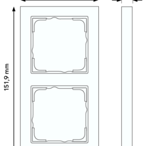 Gira afdekraam 2-voudig verticaal tekstkader E2 aluminium mat (110225)