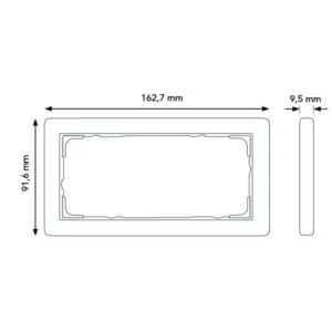Gira afdekraam 2-voudig zonder middenstijl E2 wit mat (100222)