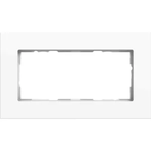 Gira afdekraam 2-voudig zonder middenstijl Esprit aluminium wit glans (1002403)