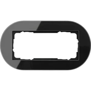 Gira afdekraam 2-voudig zonder middenstijl Studio glas zwart (1002135)