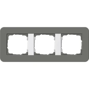 Gira afdekraam 3-voudig E3 donkergrijs/wit (0213413)