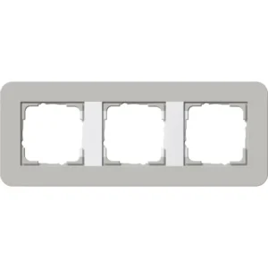 Gira afdekraam 3-voudig E3 grijs/wit (0213412)