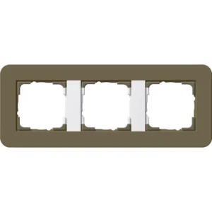 Gira afdekraam 3-voudig E3 umbra/wit (0213416)