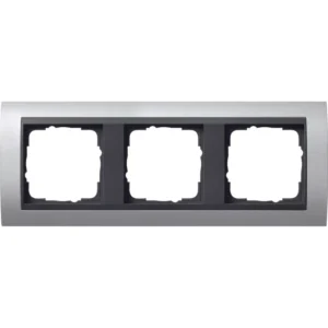 Gira afdekraam 3-voudig Event aluminium mat/antraciet mat (021306)
