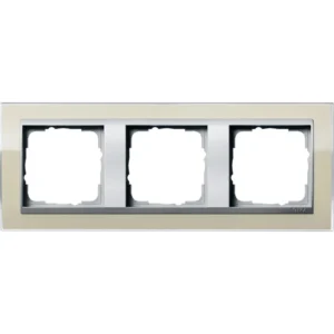 Gira afdekraam 3-voudig Event Clear zand glans/aluminium mat (0213776)