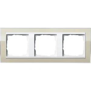 Gira afdekraam 3-voudig Event Clear zand glans/wit glans (0213773)
