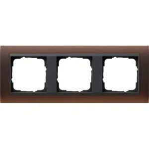 Gira afdekraam 3-voudig Event Opaque donkerbruin mat/antraciet mat (021313)