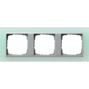 Gira afdekraam 3-voudig Event Opaque mint mat/aluminium mat (021351)