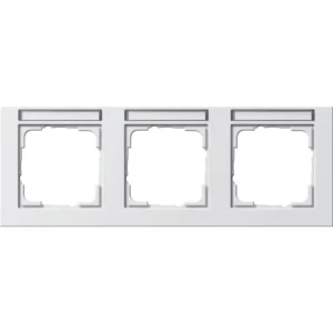 Gira afdekraam 3-voudig horizontaal tekstkader E2 wit mat (109322)