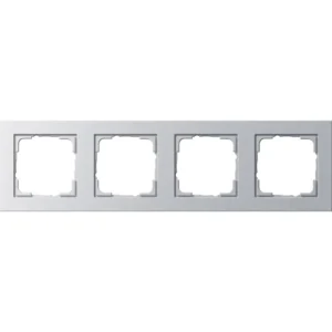 Gira afdekraam 4-voudig E2 aluminium mat (021425)