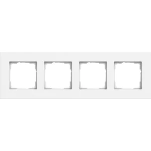 Gira afdekraam 4-voudig Esprit aluminium wit mat (0214407)