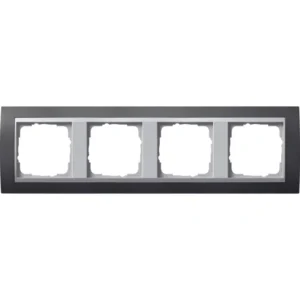 Gira afdekraam 4-voudig Event antraciet mat/aluminium mat (021481)