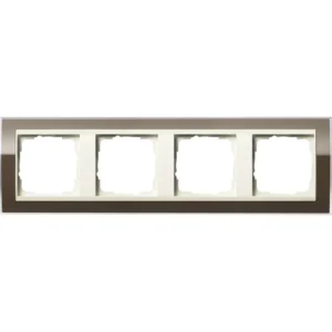 Gira afdekraam 4-voudig Event Clear bruin glans/creme glans (0214761)