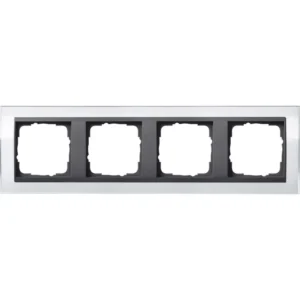 Gira afdekraam 4-voudig Event Clear wit glans/antraciet mat (0214728)