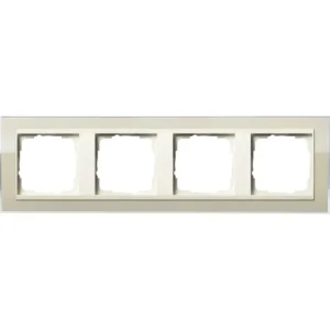 Gira afdekraam 4-voudig Event Clear zand glans/creme glans (0214771)