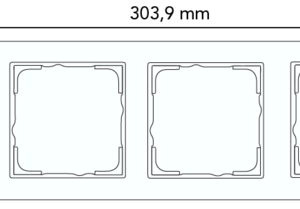 Gira afdekraam 4-voudig Event Opaque wit mat/aluminium mat (021450)