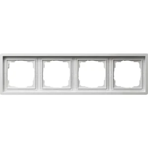 Gira afdekraam 4-voudig F100 wit glans (0214112)