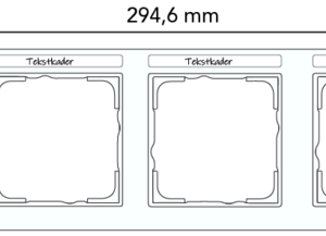 Gira afdekraam 4-voudig horizontaal met tekstkader Standaard 55 wit mat (109427)