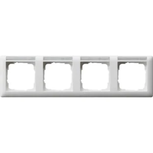 Gira afdekraam 4-voudig horizontaal met tekstkader Standaard 55 wit mat (109427)