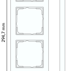 Gira afdekraam 4-voudig verticaal tekstkader E2 aluminium mat (111425)
