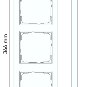 Gira afdekraam 4-voudig verticaal tekstkader E2 zwart mat (111409)