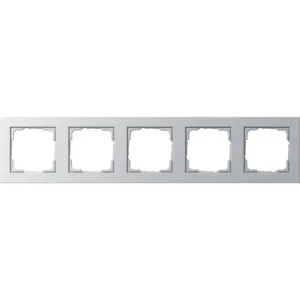 Gira afdekraam 5-voudig E2 aluminium mat (021525)