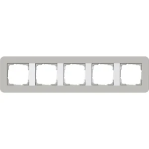 Gira afdekraam 5-voudig E3 grijs/wit (0215412)