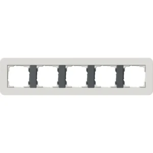 Gira afdekraam 5-voudig E3 lichtgrijs/antraciet (0215421)