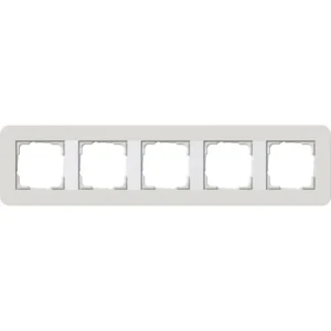Gira afdekraam 5-voudig E3 lichtgrijs/wit (0215411)