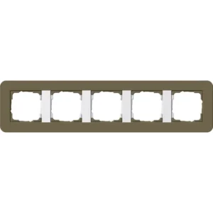 Gira afdekraam 5-voudig E3 umbra/wit (0215416)