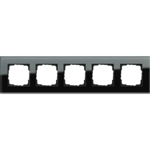 Gira afdekraam 5-voudig Esprit glas zwart (021505)
