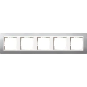 Gira afdekraam 5-voudig Event aluminium mat/wit glans (0215326)